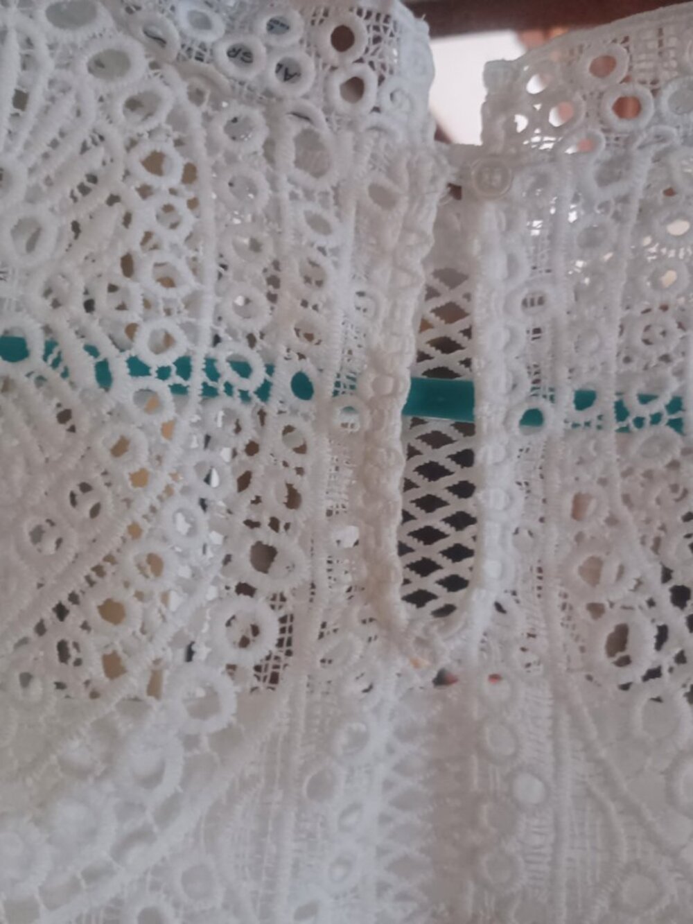 Calligraphie Women's Lacey Sleeveless Dressy Top L White - Picture 6 of 8